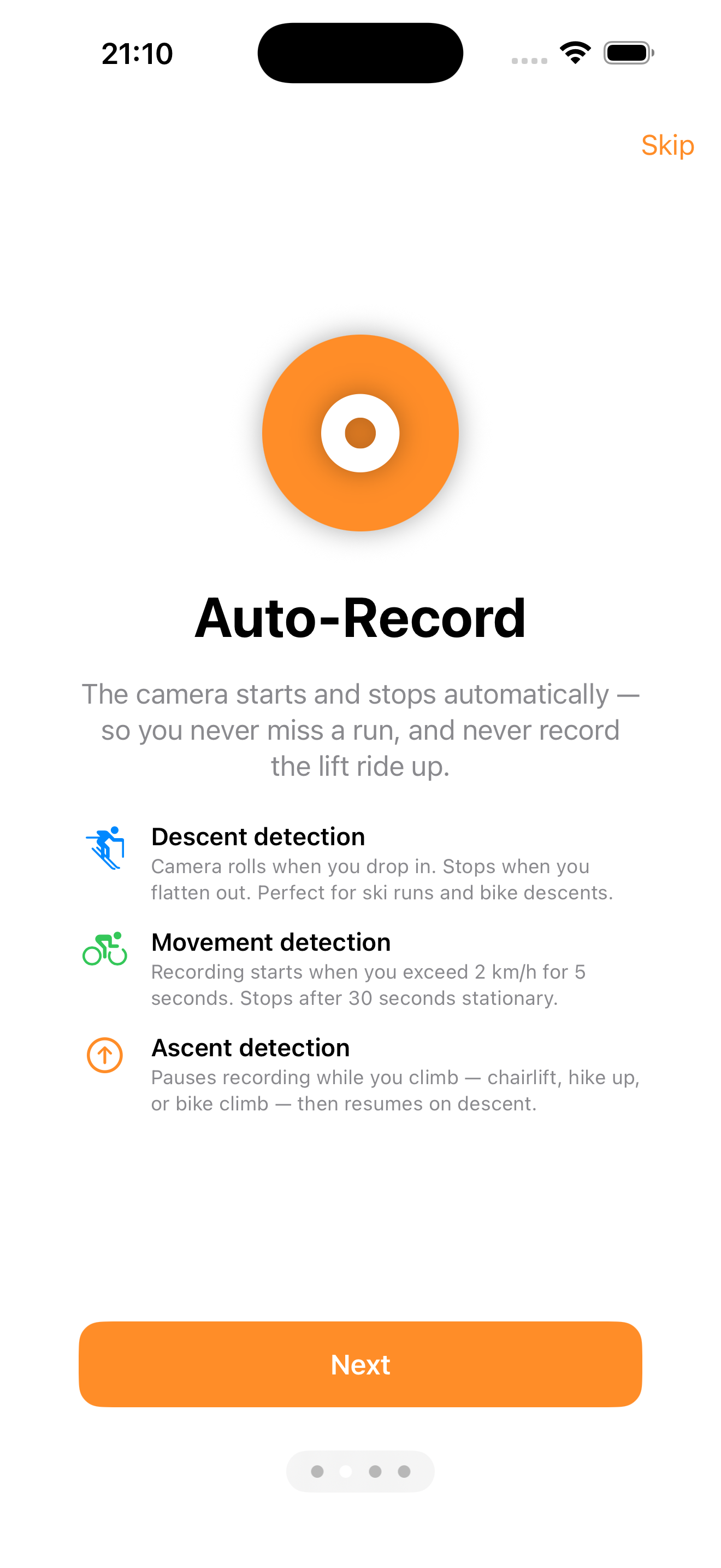 Auto-record setup